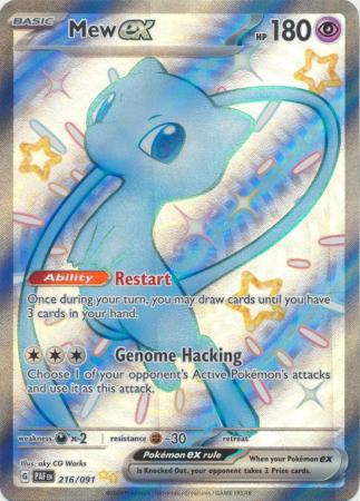 Scarlet & Violet: Paldean Fates : 216/091 - Mew ex - Shiny Ultra Rare