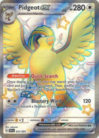 Scarlet & Violet: Paldean Fates : 221/091 - Pidgeot ex - Shiny Ultra Rare