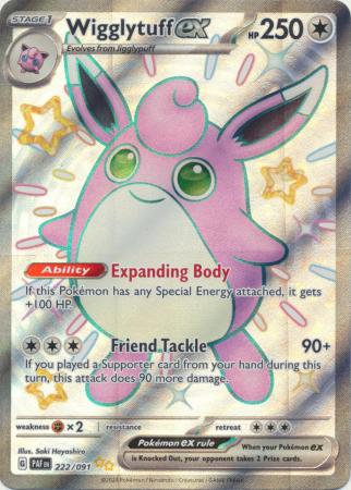 Scarlet & Violet: Paldean Fates : 222/091 - Wigglytuff ex - Shiny Ultra Rare