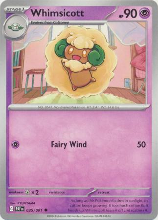 Scarlet & Violet: Paldean Fates : 035/091 - Whimsicott - Uncommon