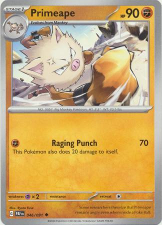 Scarlet & Violet: Paldean Fates : 046/091 - Primeape - Uncommon