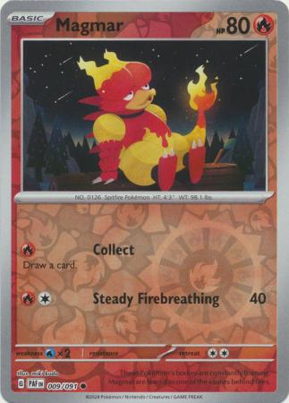 Scarlet & Violet: Paldean Fates : 009/091 - Magmar - Common Reverse Holo