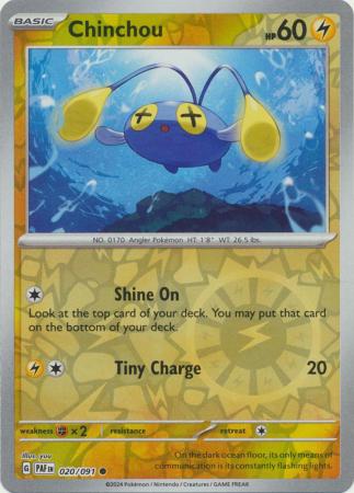 Scarlet & Violet: Paldean Fates : 020/091 - Chinchou - Common Reverse Holo