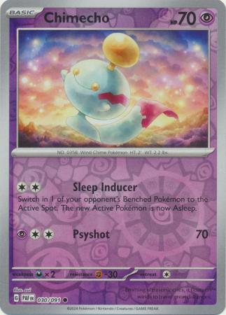 Scarlet & Violet: Paldean Fates : 030/091 - Chimecho - Common Reverse Holo