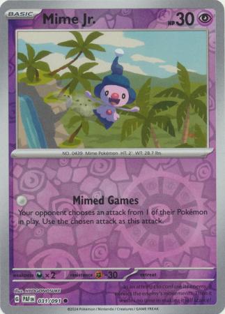 Scarlet & Violet: Paldean Fates : 031/091 - Mime Jr. - Common Reverse Holo