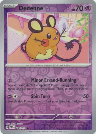 Scarlet & Violet: Paldean Fates : 036/091 - Dedenne - Common Reverse Holo