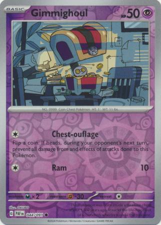 Scarlet & Violet: Paldean Fates : 044/091 - Gimmighoul - Common Reverse Holo