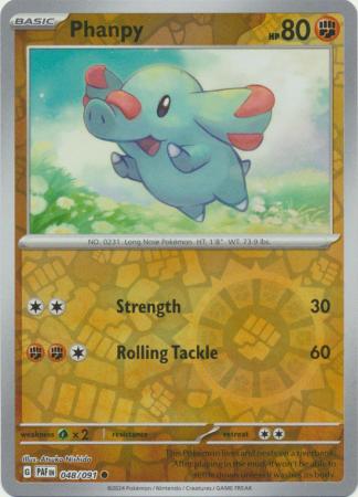 Scarlet & Violet: Paldean Fates : 048/091 - Phanpy - Common Reverse Holo