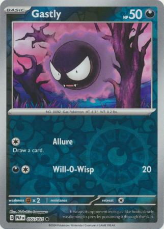 Scarlet & Violet: Paldean Fates : 055/091 - Gastly - Common Reverse Holo