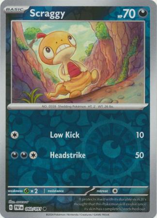 Scarlet & Violet: Paldean Fates : 060/091 - Scraggy - Common Reverse Holo