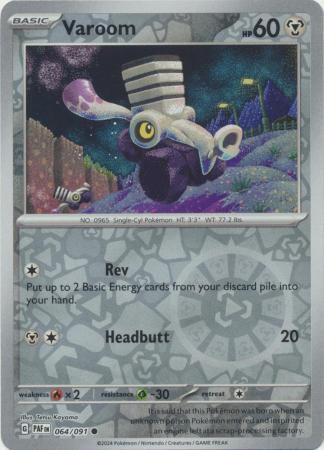 Scarlet & Violet: Paldean Fates : 064/091 - Varoom - Common Reverse Holo