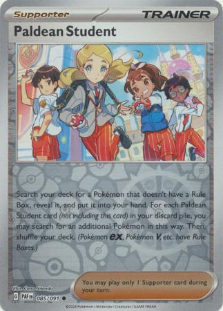 Scarlet & Violet: Paldean Fates : 085/091 - Paldean Student - Common Reverse Holo