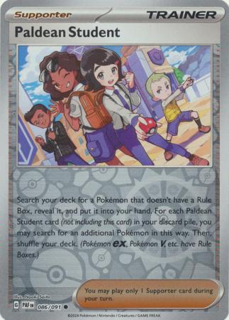 Scarlet & Violet: Paldean Fates : 086/091 - Paldean Student - Common Reverse Holo