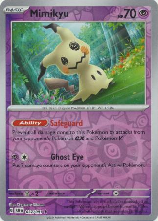 Scarlet & Violet: Paldean Fates : 037/091 - Mimikyu - Holo Rare Reverse Holo