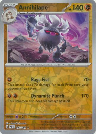 Scarlet & Violet: Paldean Fates : 047/091 - Annihilape - Holo Rare Reverse Holo