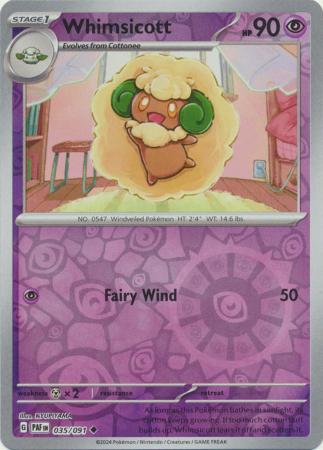 Scarlet & Violet: Paldean Fates : 035/091 - Whimsicott - Uncommon Reverse Holo