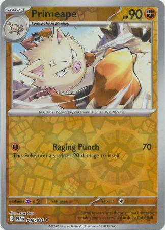 Scarlet & Violet: Paldean Fates : 046/091 - Primeape - Uncommon Reverse Holo