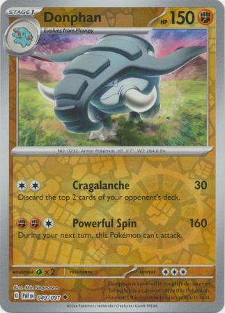 Scarlet & Violet: Paldean Fates :  049/091 - Donphan -  Uncommon Reverse Holo
