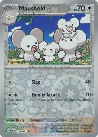 Scarlet & Violet: Paldean Fates : 074/091 - Maushold - Uncommon Reverse Holo