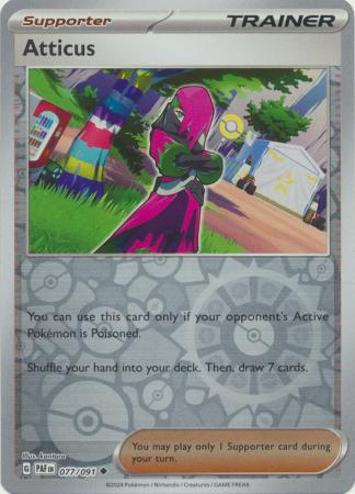 Scarlet & Violet: Paldean Fates : 077/091 - Atticus - Uncommon Reverse Holo
