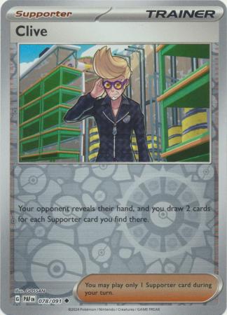Scarlet & Violet: Paldean Fates : 078/091 - Clive - Uncommon Reverse Holo