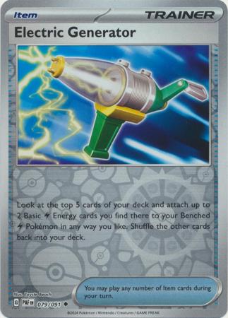 Scarlet & Violet: Paldean Fates : 079/091 - Electric Generator - Uncommon Reverse Holo
