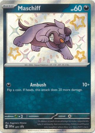 Scarlet & Violet: Paldean Fates : SVP071 - Maschiff - Shiny Promo