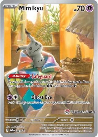 Scarlet & Violet: Paldean Fates : SVP075 - Mimikyu - Pokemon Center Exclusive Illustration Rare Promo