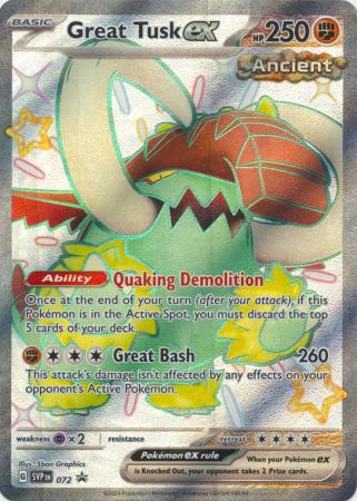 Scarlet & Violet: Paldean Fates : SVP072 - Great Tusk ex - Shiny Promo