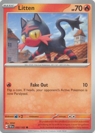 Scarlet & Violet: Temporal Forces: 032/162 - Litten - Common