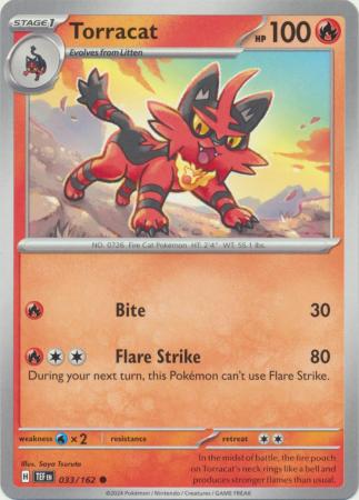 Scarlet & Violet: Temporal Forces: 033/162 - Torracat - Common