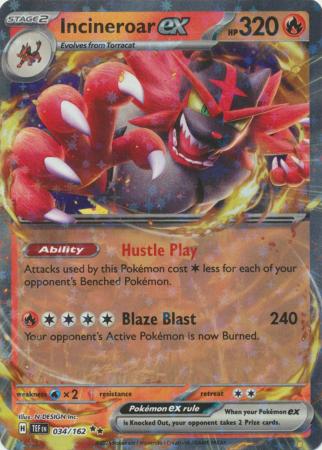 Scarlet & Violet: Temporal Forces: 034/162 - Incineroar ex - Ultra Rare