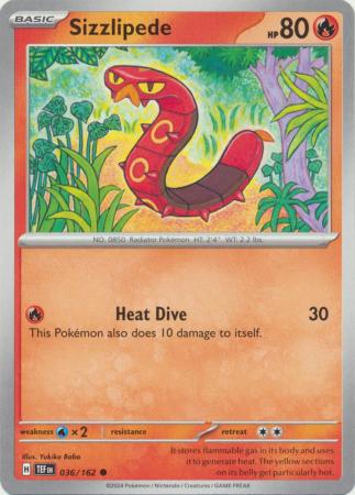 Scarlet & Violet: Temporal Forces:  036/162 - Sizzlipede -Common