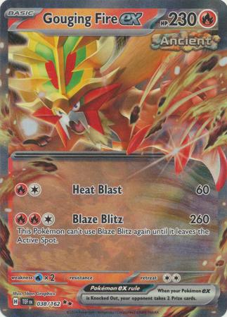 Scarlet & Violet: Temporal Forces: 038/162 - Gouging Fire ex - Ultra Rare