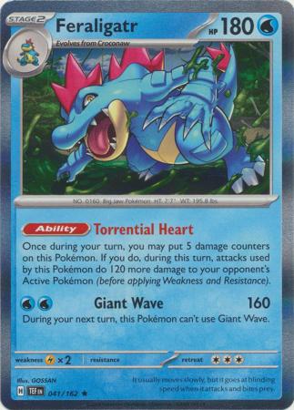Scarlet & Violet: Temporal Forces: 041/162 - Feraligatr - Holo Rare