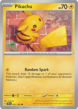 Scarlet & Violet: Temporal Forces: 051/162 - Pikachu - Common