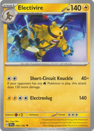 Scarlet & Violet: Temporal Forces: 054/162 - Electivire - Uncommon