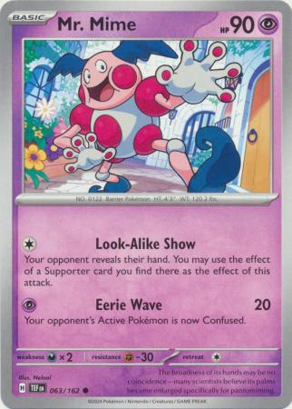 Scarlet & Violet: Temporal Forces: 063/162 - Mr. Mime - Common