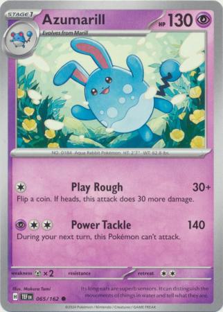 Scarlet & Violet: Temporal Forces: 065/162 - Azumarill - Common