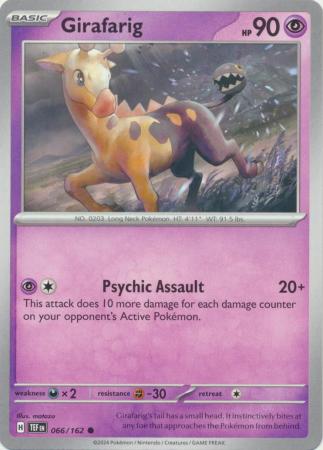 Scarlet & Violet: Temporal Forces: 066/162 - Girafarig - Common