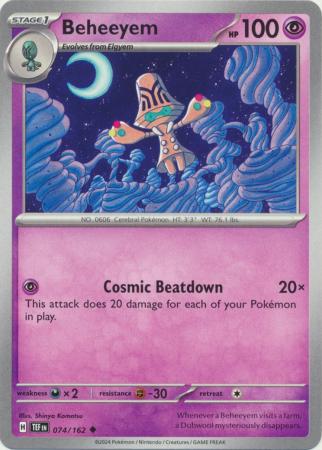 Scarlet & Violet: Temporal Forces: 074/162 - Beheeyem - Uncommon