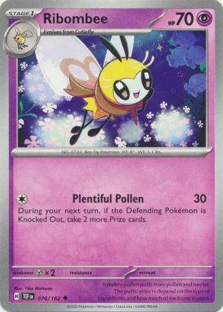 Scarlet & Violet: Temporal Forces: 076/162 - Ribombee - Uncommon