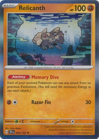 Scarlet & Violet: Temporal Forces: 084/162 - Relicanth - Holo Rare