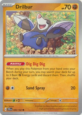 Scarlet & Violet: Temporal Forces: 085/162 - Drilbur - Common