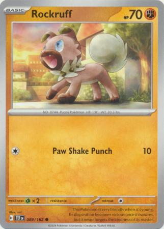 Scarlet & Violet: Temporal Forces: 089/162 - Rockruff - Common