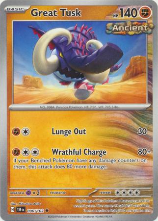 Scarlet & Violet: Temporal Forces: 096/162 -Great Tusk -  Uncommon