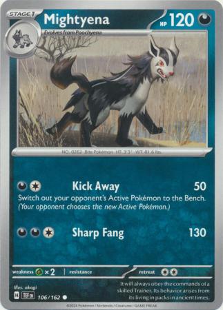 Scarlet & Violet: Temporal Forces: 106/162 - Mightyena - Common