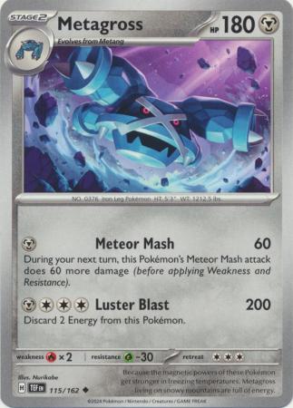 Scarlet & Violet: Temporal Forces: 115/162 - Metagross - Uncommon