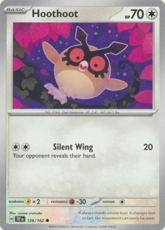 Scarlet & Violet: Temporal Forces: 126/162 - Hoothoot - Common