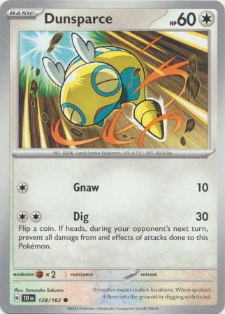 Scarlet & Violet: Temporal Forces: 128/162 - Dunsparce - Common